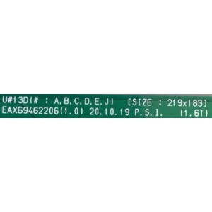 MAIN PARA SMART TV LG 4K UHD (3840 x 2160) con ThinQ AI / NUMERO DE PARTE EBT66748103 / EAX69462206(1.0) / RU1061A8C5 / 1KEBT000-02MZ / PANEL NC700TQG-VSKP1 / DISPLAY JE695R3HD87 / MODELO 70NANO75UPA